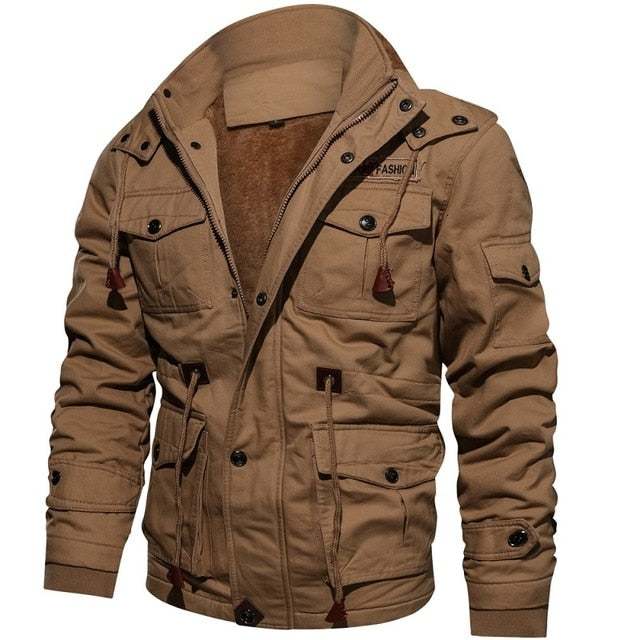 Men's Winter Fleece Jacket Coats Thick Warm Casual Parkas Military Jackets - Acapparelstore