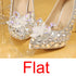 Silver Crystal Wedding Shoes Rhinestone Pearl Beaded ShoesWomen&