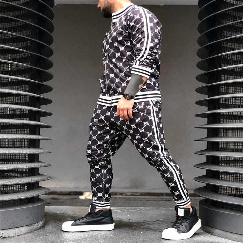 Casual Zipper Tracksuit Set Autumn Male SweatshirtMen's Casual Zipper Tracksuit Set Autumn Male Sweatshirt