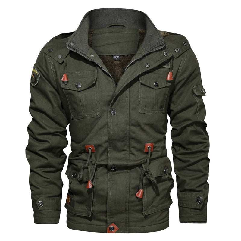 Men's Winter Fleece Jacket Coats Thick Warm Casual Parkas Military Jackets - Acapparelstore