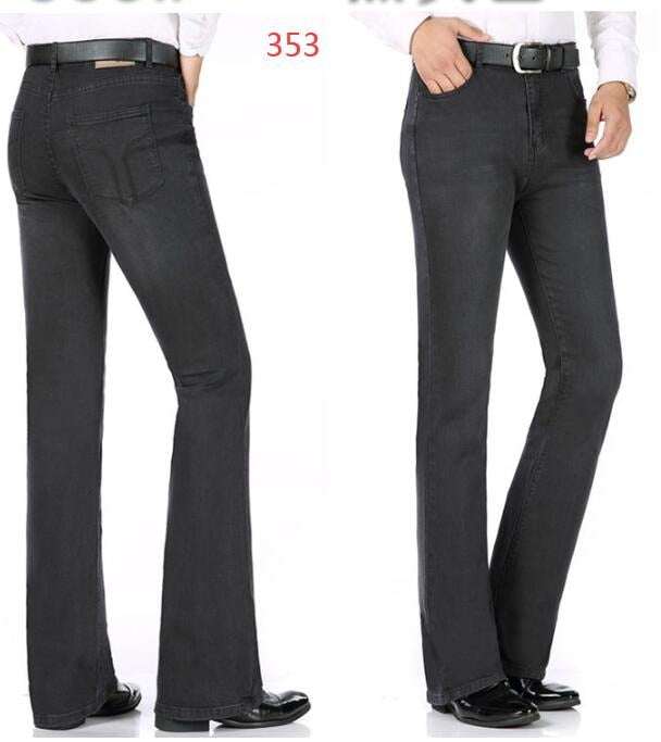 Men's Mid-Rise Jeans Elastic Flare Jeans Fashion Men Flare Jeans - Acapparelstore
