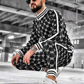 Casual Zipper Tracksuit Set Autumn Male SweatshirtMen&