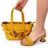 Metal Decoration Party Italian Ladies Shoes and Bags to Match Set - Acapparelstore