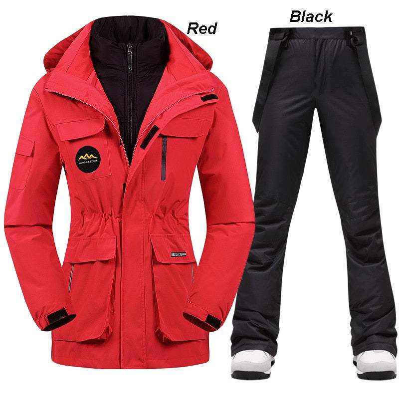 Super Warm Ski Suit Women Winter Snow Down Jacket and Pants - Acapparelstore