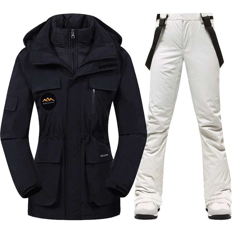Super Warm Ski Suit Women Winter Snow Down Jacket and Pants - Acapparelstore