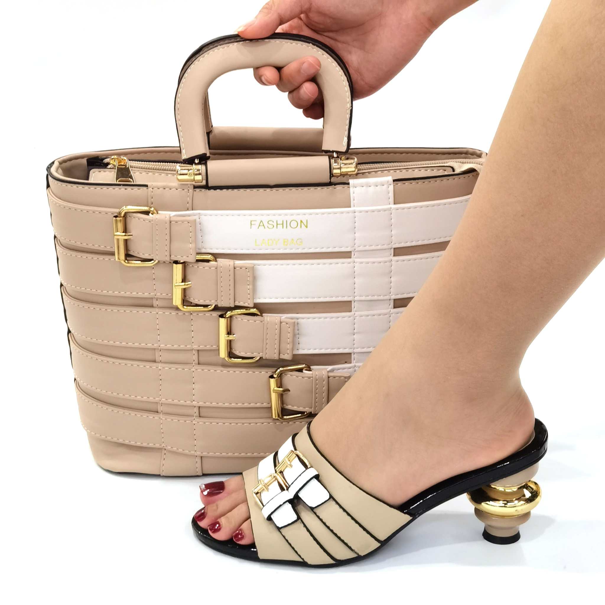 High-quality Women's Italian Shoes and Bag in Green Color Slipper - Acapparelstore