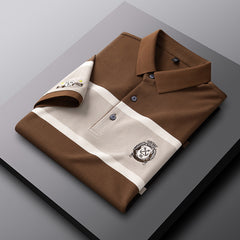 Short-Sleeved Shirt Thin Middle-Aged Business Led Embroidery Shirt - Acapparelstore