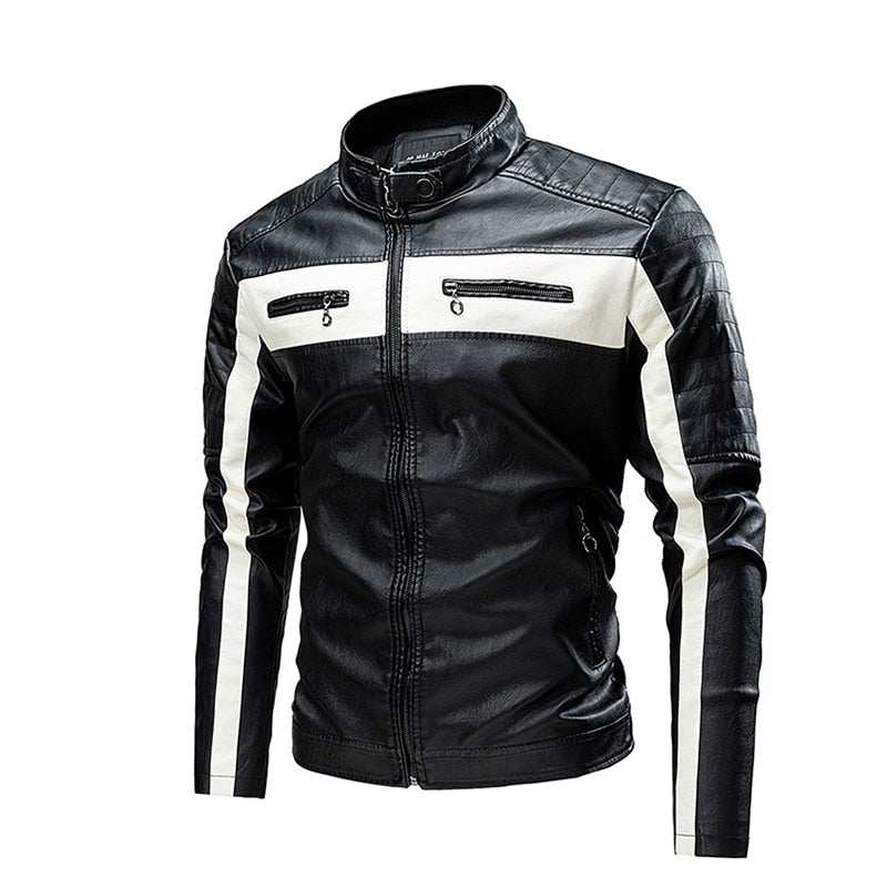 Men's Motorcycle Leather Jacket Brand New Casual Warm Jackets - Acapparelstore