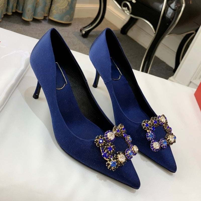 Rhinestone Pointed High Heels Stiletto Party Wedding ShoesWomen's Rhinestone Pointed High Heels Stiletto Party Wedding Shoes
