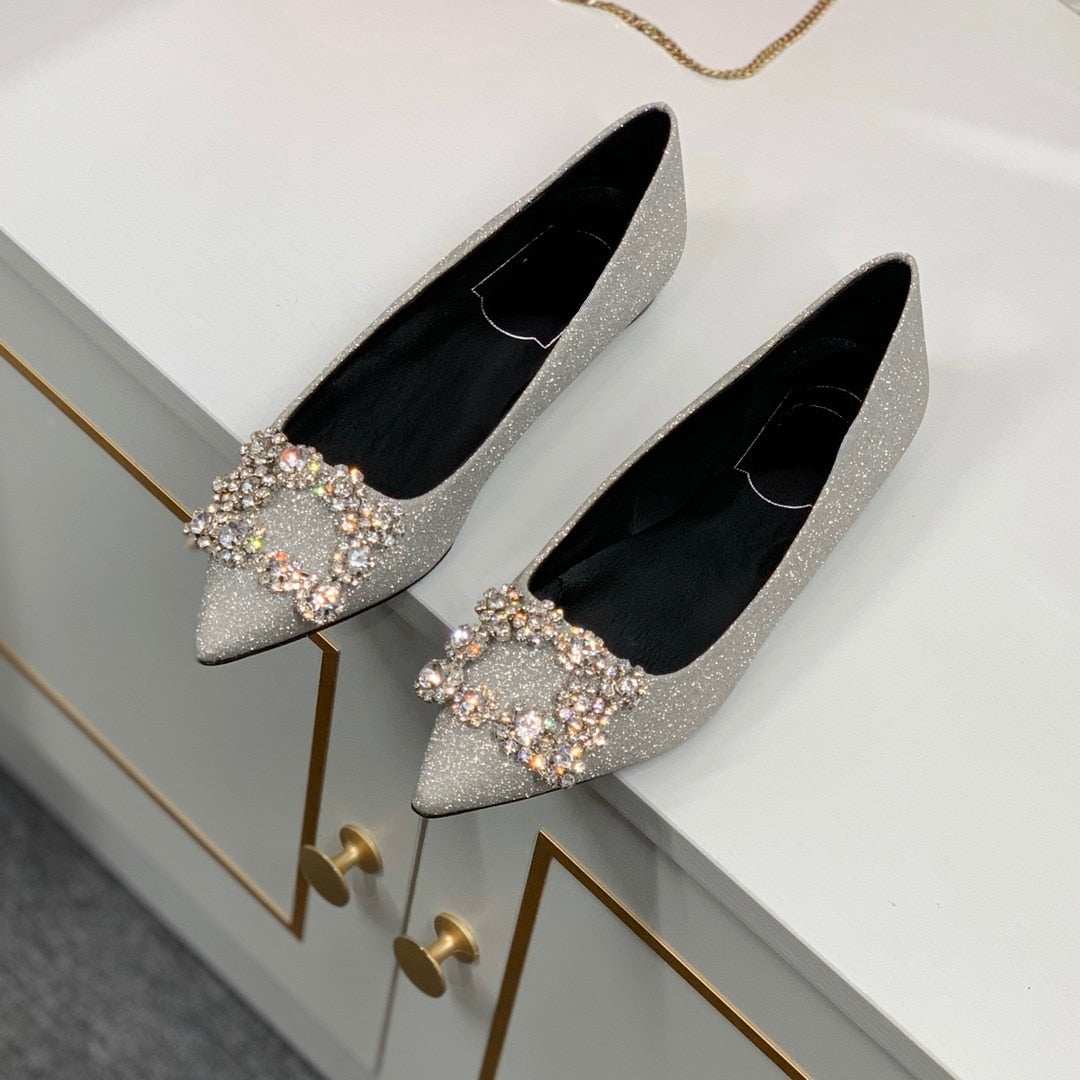 Rhinestone Pointed High Heels Stiletto Party Wedding ShoesWomen&
