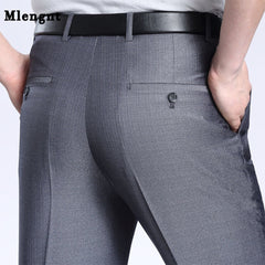 Men's Business Pant Casual Wrinkle-Resistant Pleated Wedding Pants - Acapparelstore