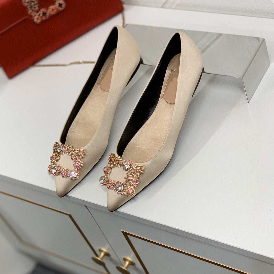 Rhinestone Pointed High Heels Stiletto Party Wedding ShoesWomen&