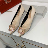 Rhinestone Pointed High Heels Stiletto Party Wedding ShoesWomen&