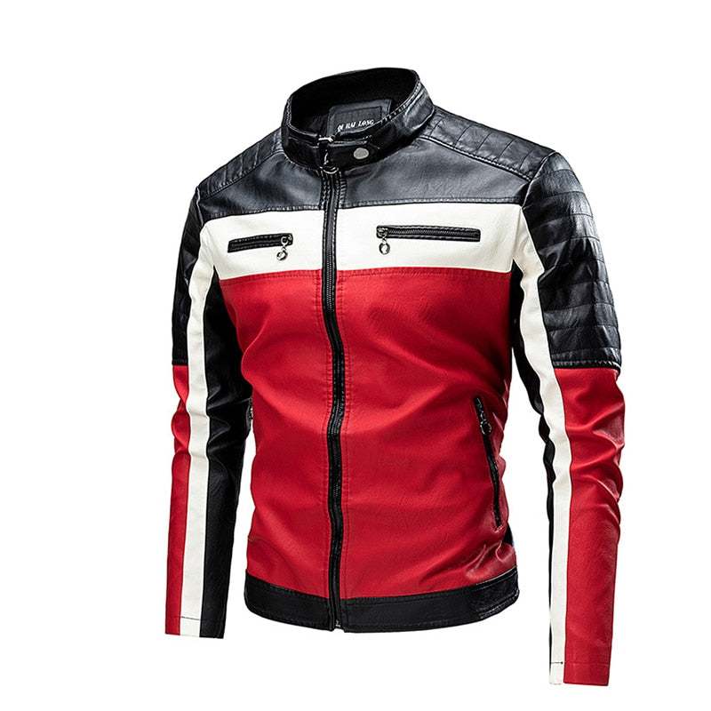 Men's Motorcycle Leather Jacket Brand New Casual Warm Jackets - Acapparelstore