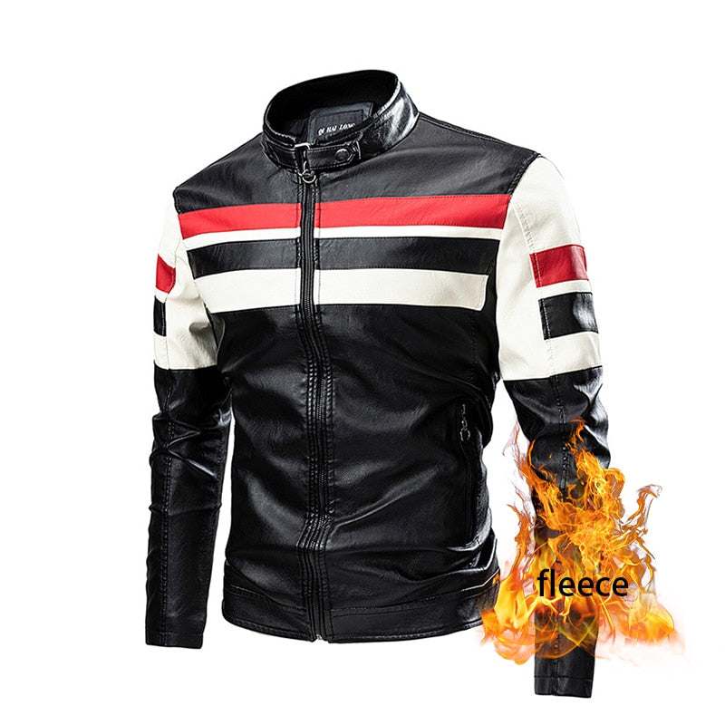 Men's Motorcycle Leather Jacket Brand New Casual Warm Jackets - Acapparelstore