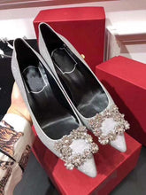Rhinestone Pointed High Heels Stiletto Party Wedding ShoesWomen&