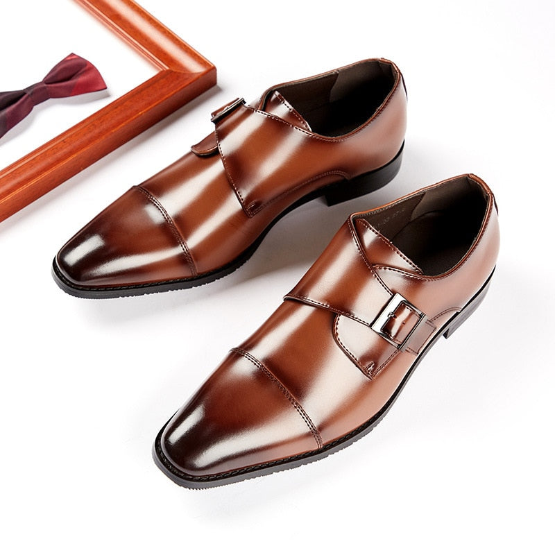 Handmade Men Formal Leather Shoe Leather Business Wedding Dress Shoes - Acapparelstore