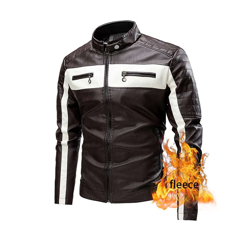 Men's Motorcycle Leather Jacket Brand New Casual Warm Jackets - Acapparelstore