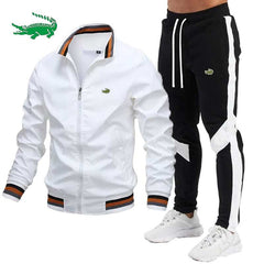 Tracksuit Casual Splicing Trousers Bomber Jacket High QualityMen's Tracksuit Casual Splicing Trousers Bomber Jacket High Quality