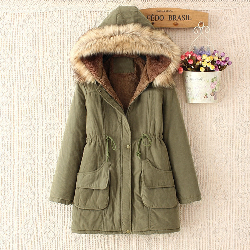 Spring Autumn Winter Women's Jacket Thick Warm Hooded Coat - Acapparelstore