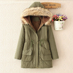 Spring Autumn Winter Women's Jacket Thick Warm Hooded Coat - Acapparelstore