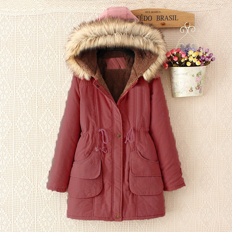 Spring Autumn Winter Women's Jacket Thick Warm Hooded Coat - Acapparelstore