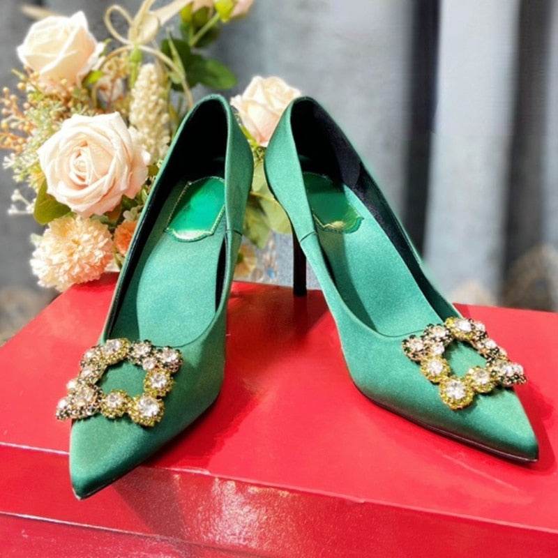 Rhinestone Pointed High Heels Stiletto Party Wedding ShoesWomen's Rhinestone Pointed High Heels Stiletto Party Wedding Shoes