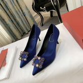 Rhinestone Pointed High Heels Stiletto Party Wedding ShoesWomen&