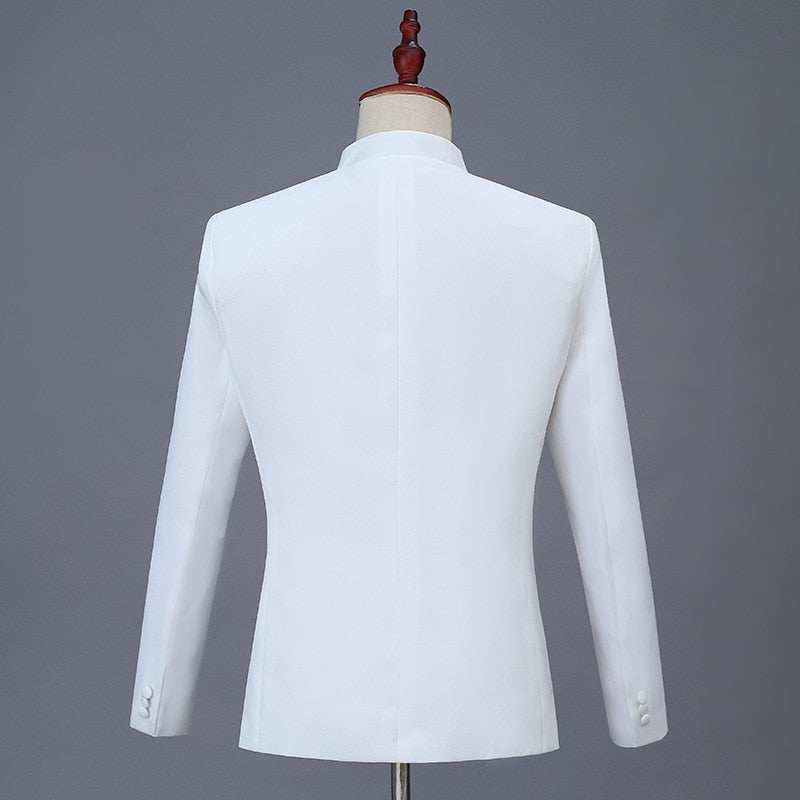 Casual Boutique Personalized Printed Stand-Two Pcs Suit Set Men&