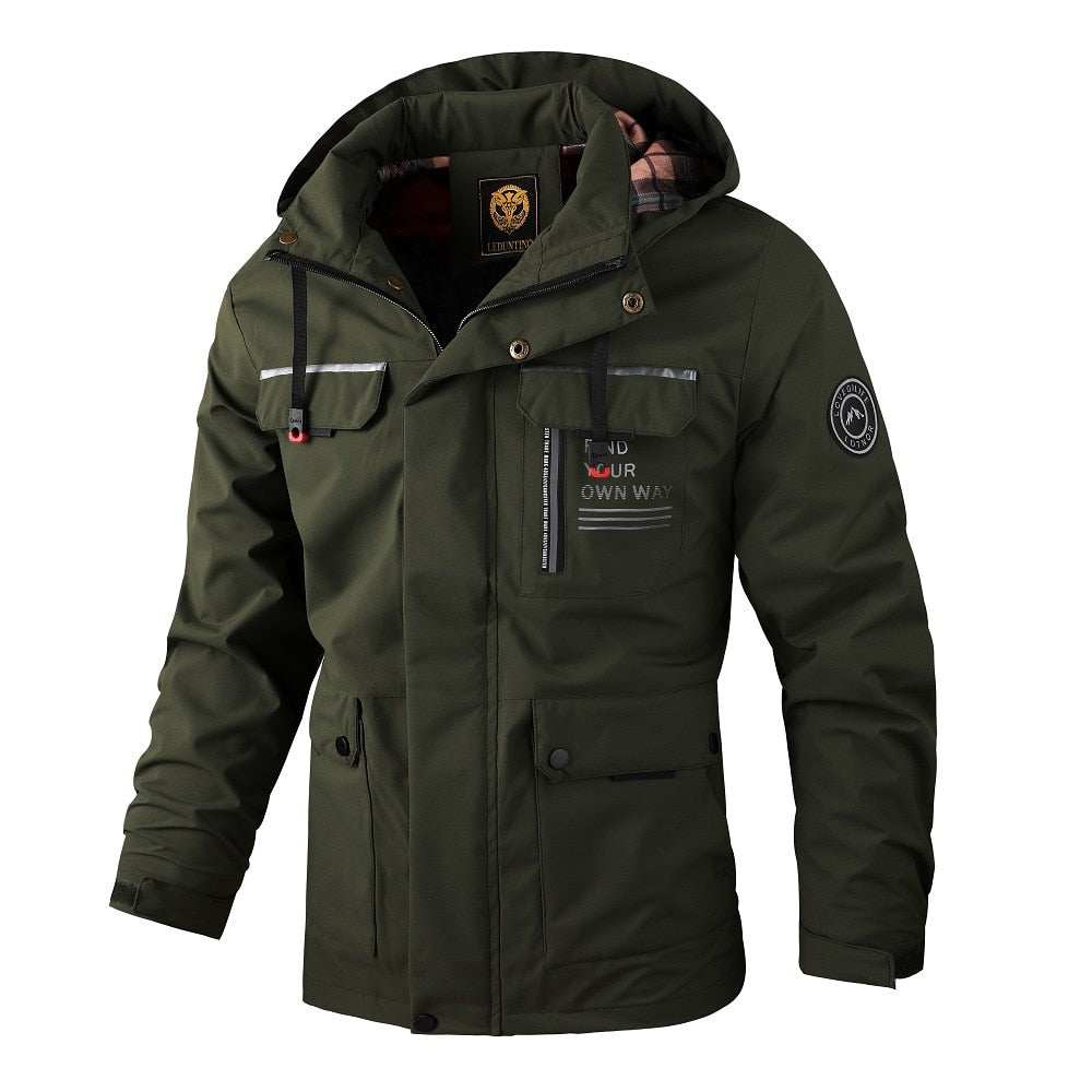 Men's Casual Windbreaker Jacket Hooded Jacket Man Waterproof Coat - Acapparelstore