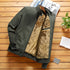 Fashion Jacket Stand Collar Fleece Lined Warm StreetwearMen&