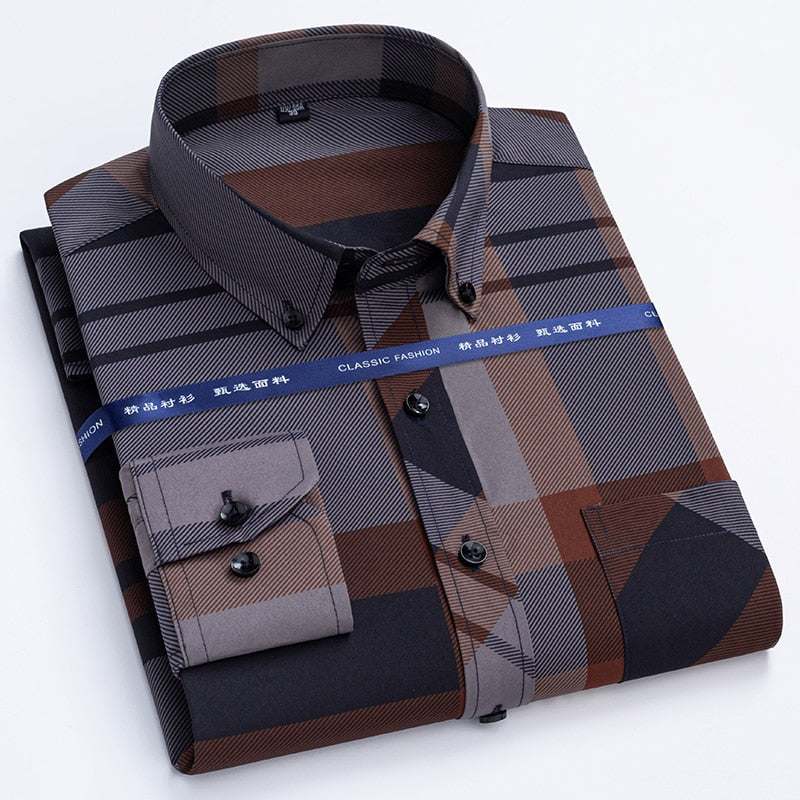 Men's Dress Shirts Spring Autumn Latest Hot Sale Slim Shirt - Acapparelstore