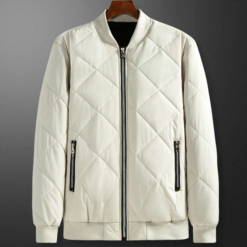 Men's Jacket Stand Collar Jacket Parka Winter Fleece Warm Jackets - Acapparelstore