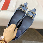 Rhinestone Pointed High Heels Stiletto Party Wedding ShoesWomen&