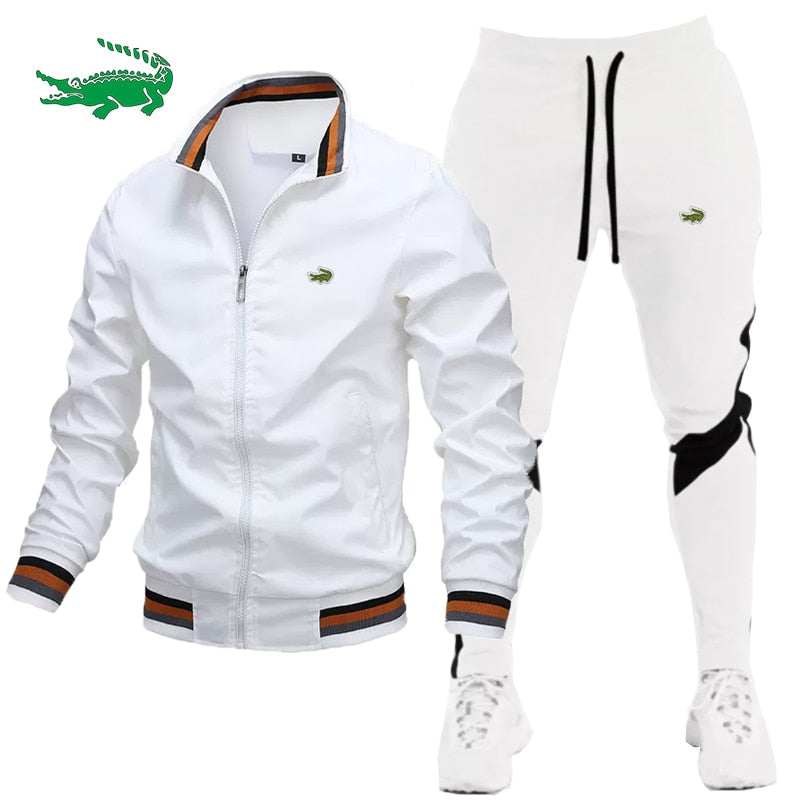 Tracksuit Casual Splicing Trousers Bomber Jacket High QualityMen's Tracksuit Casual Splicing Trousers Bomber Jacket High Quality
