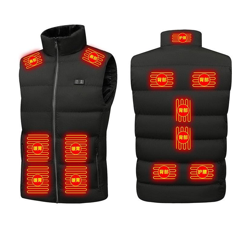 Men Women's Heat Vest Winter Cotton Padded Vest Smart Charging - Acapparelstore
