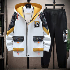 Men Tracksuit Casual Sports Suit Spring Fashion Two Pieces Sportswear - Acapparelstore