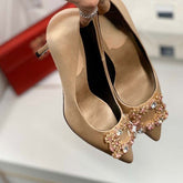 Rhinestone Pointed High Heels Stiletto Party Wedding ShoesWomen&