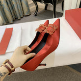 Rhinestone Pointed High Heels Stiletto Party Wedding ShoesWomen&