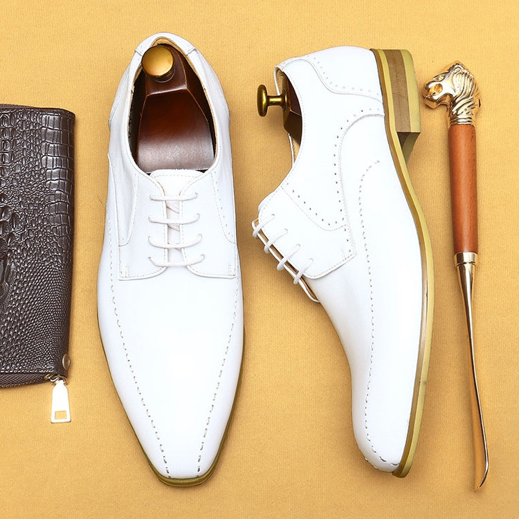 Dress Derby Shoes Luxury Genuine Leather Summer ShoesItalian Men&