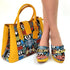 Metal Decoration Party Italian Ladies Shoes and Bags to Match Set - Acapparelstore
