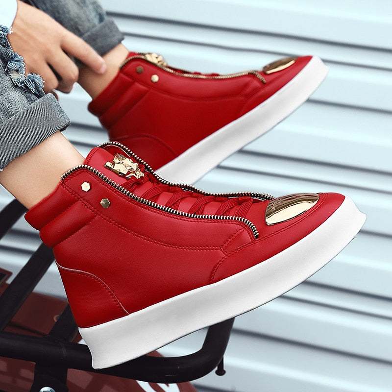 Luxury Men's Ankle Boots Black and White Crocodile Printed Shoes - Acapparelstore