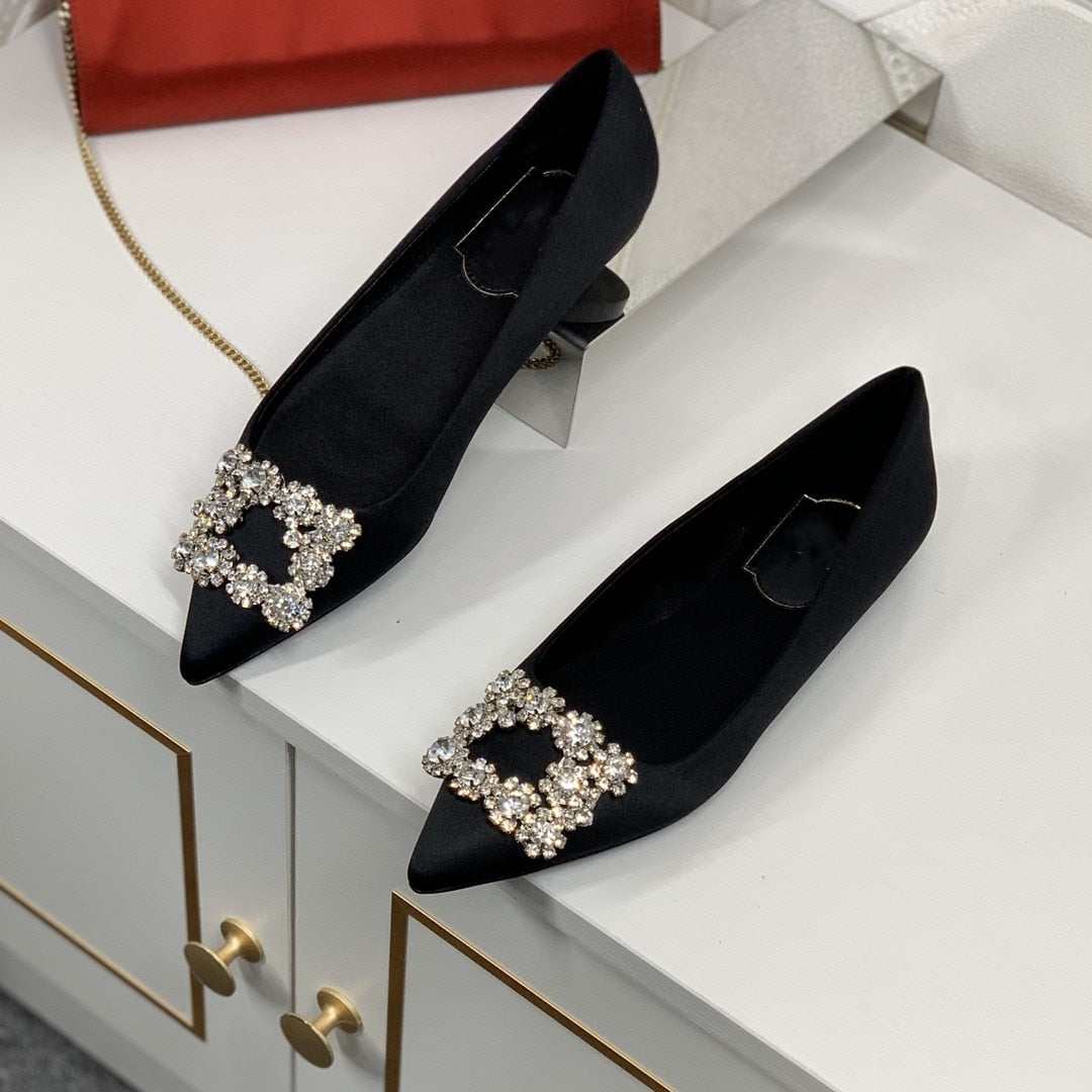 Rhinestone Pointed High Heels Stiletto Party Wedding ShoesWomen&