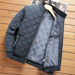 Men's Jacket Stand Collar Jacket Parka Winter Fleece Warm Jackets - Acapparelstore