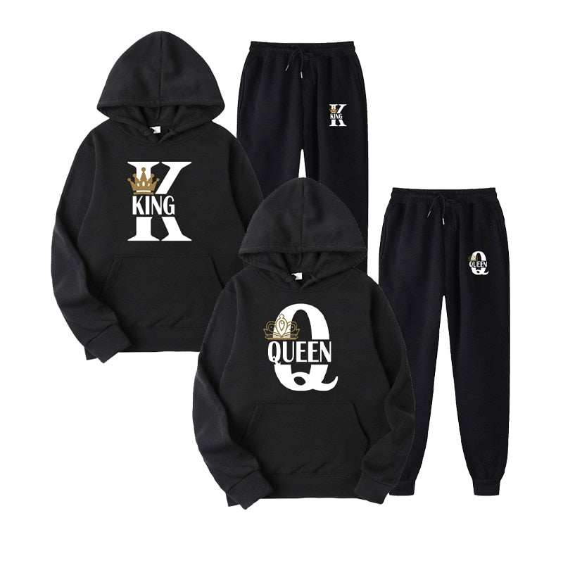 Fashion Couple Sportwear Set KING or QUEEN Streetwear - Acapparelstore