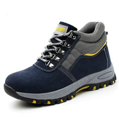 Men's Safety Work Boots Warm Plush Fur Labor Insurance Puncture Proof Snow Boot - Acapparelstore