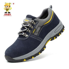 Men's Safety Work Boots Warm Plush Fur Labor Insurance Puncture Proof Snow Boot - Acapparelstore