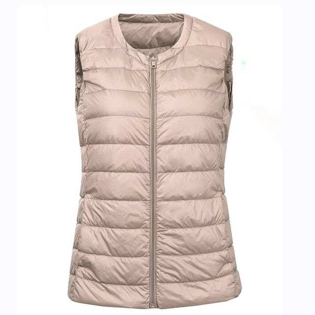 Large Size Waistcoat Women's Warm Vest Ultra Light Down Vest - Acapparelstore