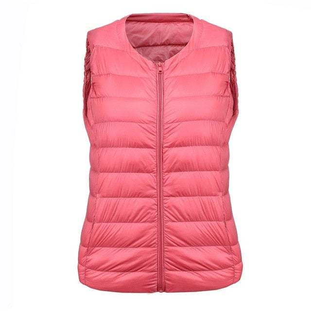 Large Size Waistcoat Women's Warm Vest Ultra Light Down Vest - Acapparelstore