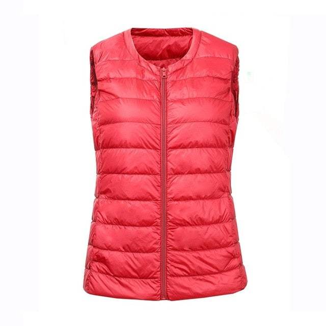 Large Size Waistcoat Women's Warm Vest Ultra Light Down Vest - Acapparelstore